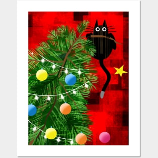 The Falling Christmas Tree Posters and Art